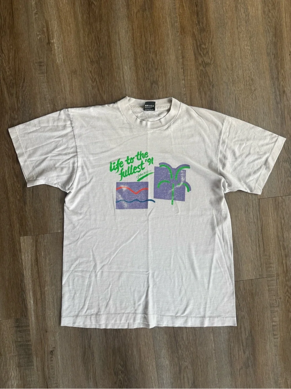 Vintage 90s Life To The Fullest ‘91 John 10:10 Single Stitch T-Shirt